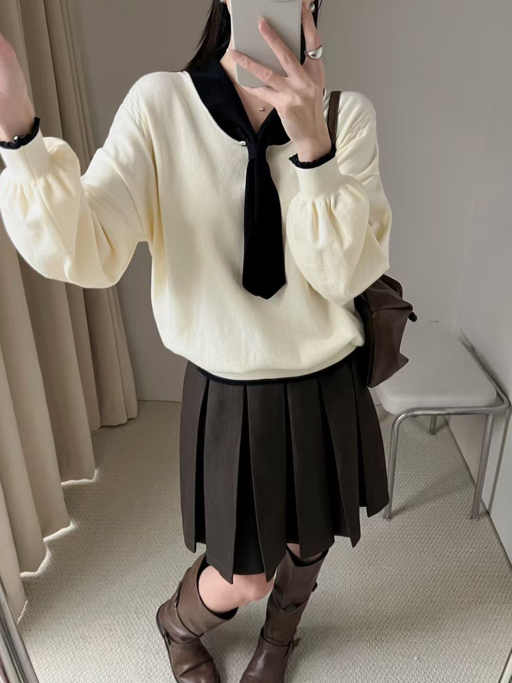 氣質學院風針織上衣