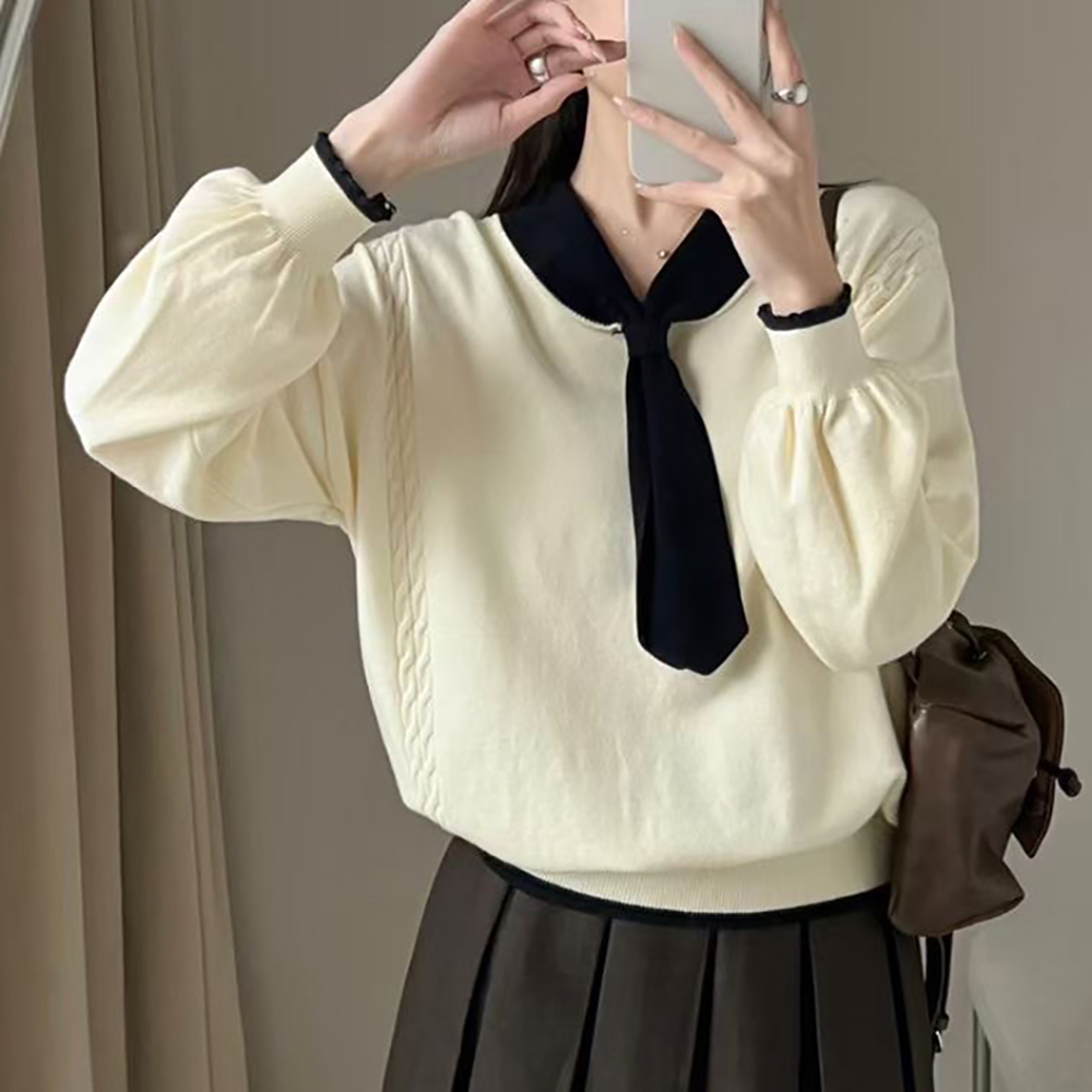 氣質學院風針織上衣