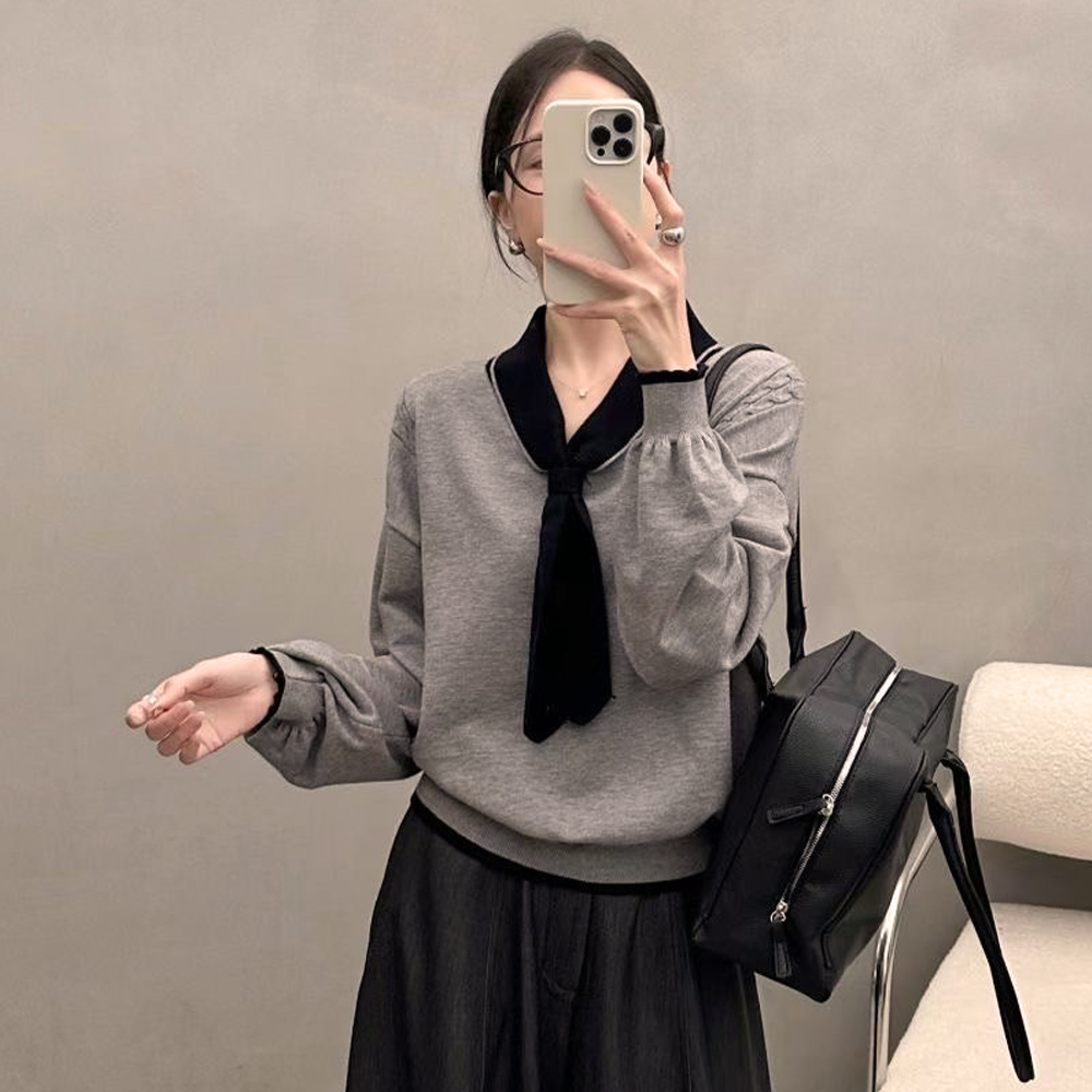 氣質學院風針織上衣