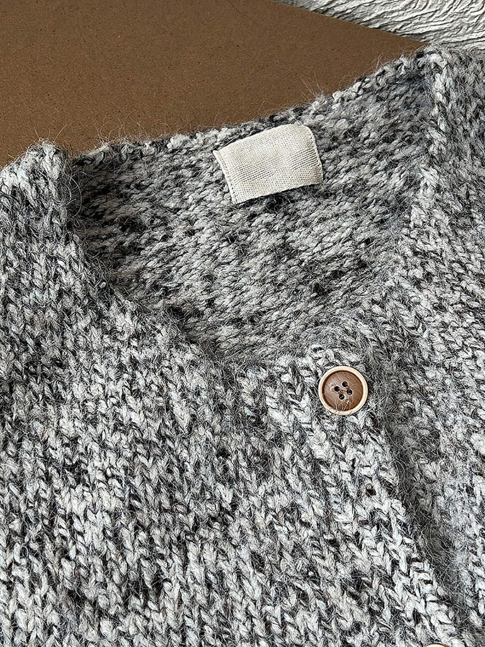 簡約針織羊毛背心外套