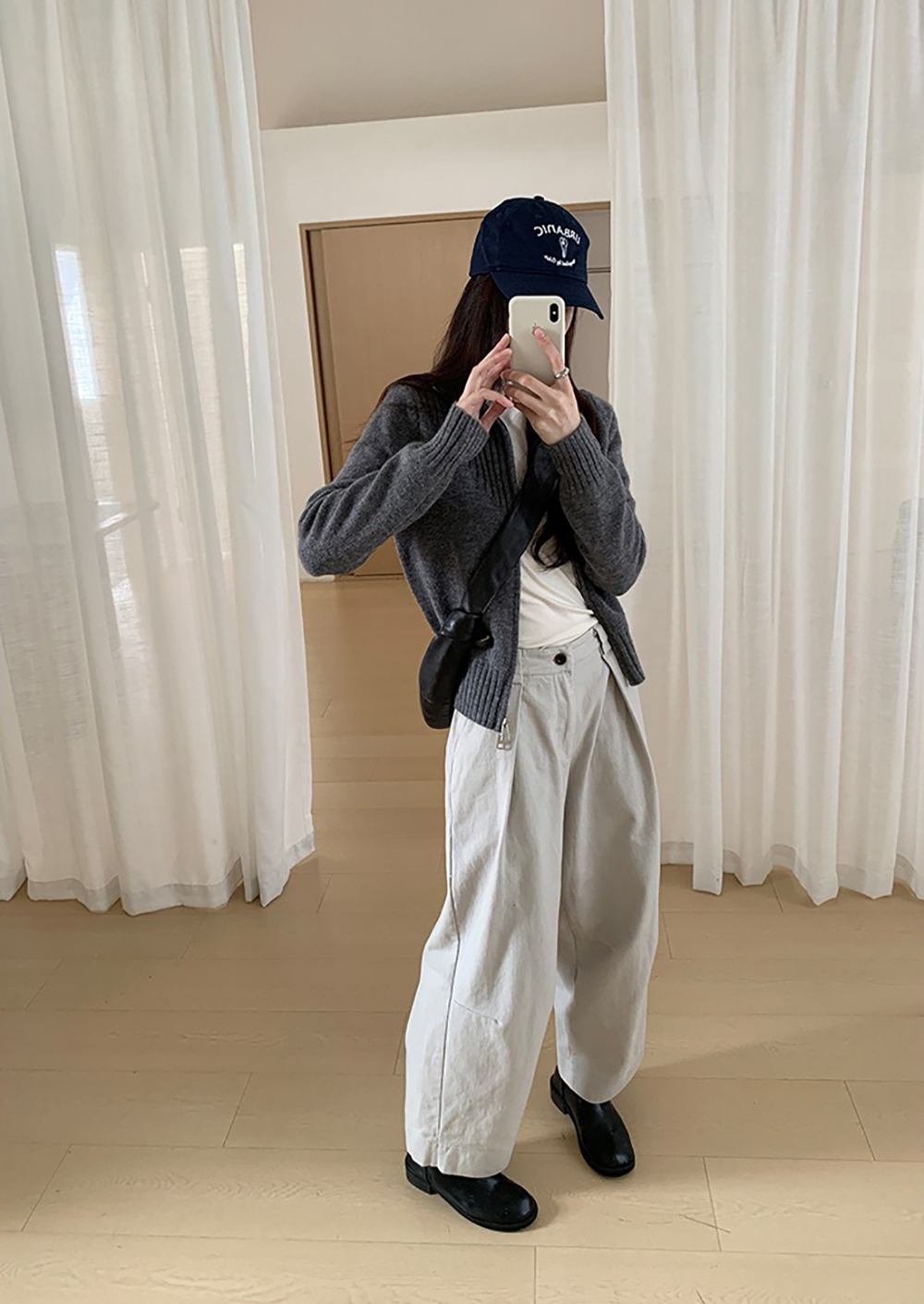 個性雙拉鍊翻領毛衣