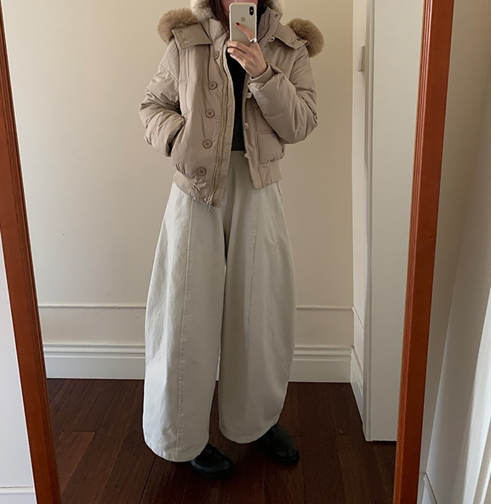 可拆式毛領連帽外套