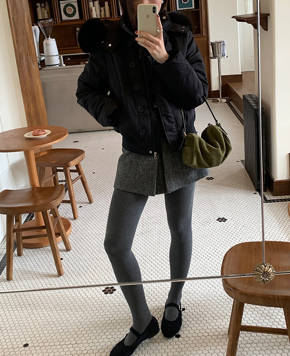 可拆式毛領連帽外套