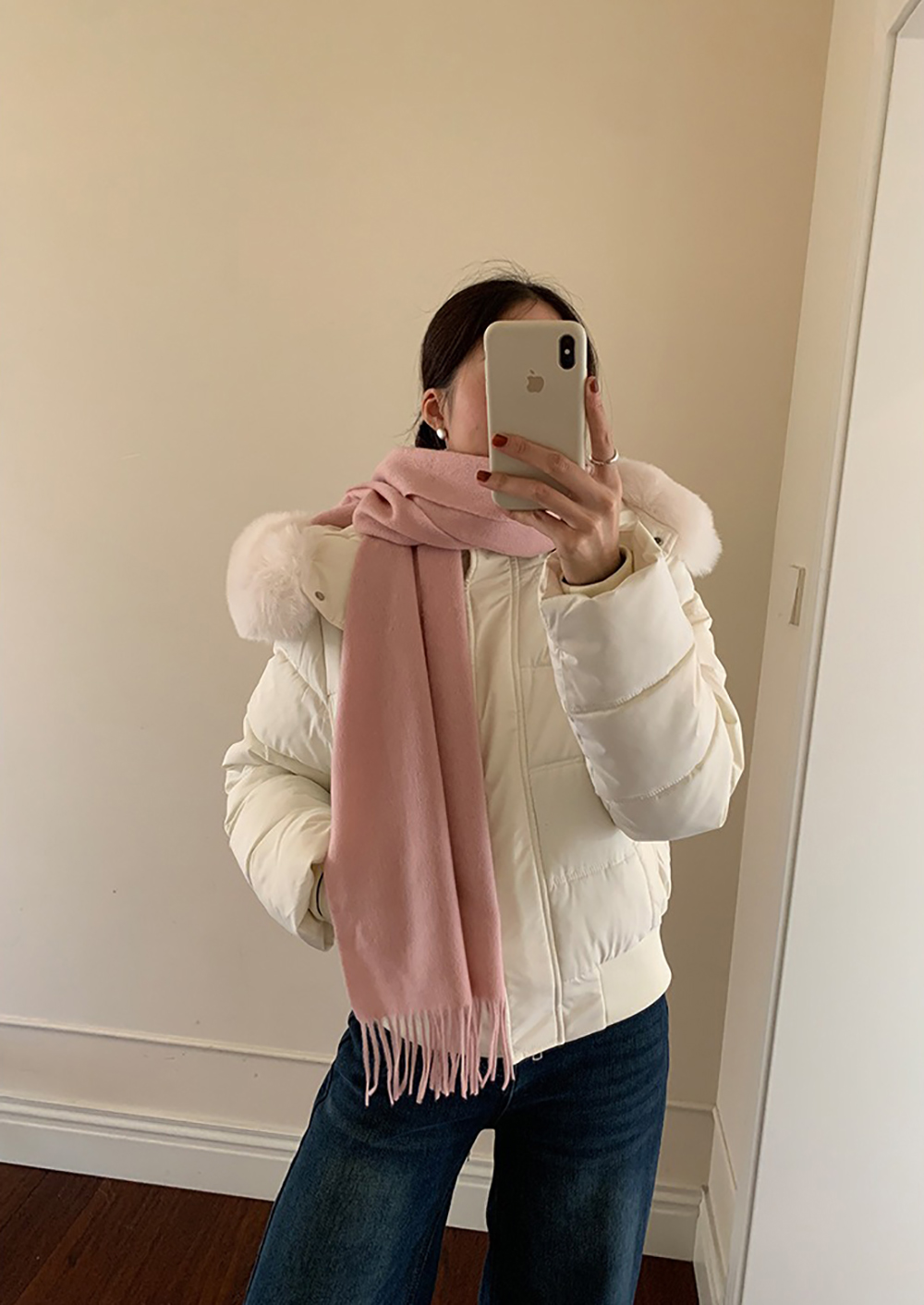 可拆式毛領連帽外套