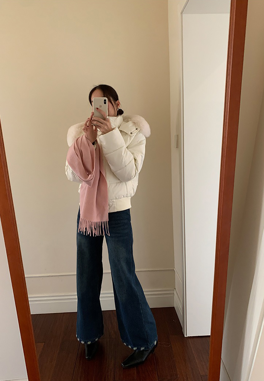 可拆式毛領連帽外套