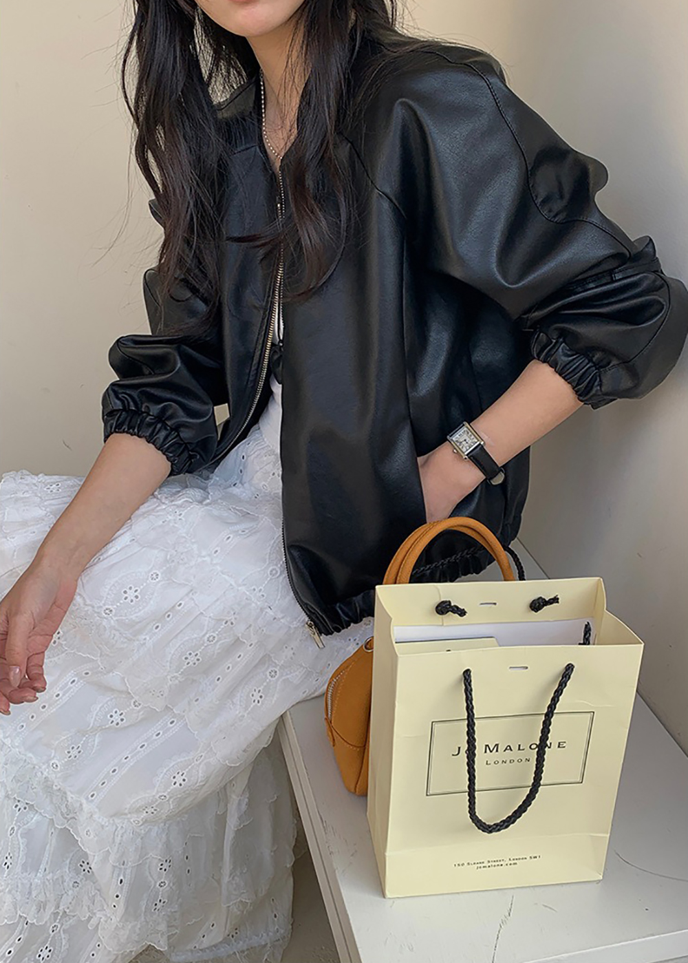 個性質感皮革夾克外套