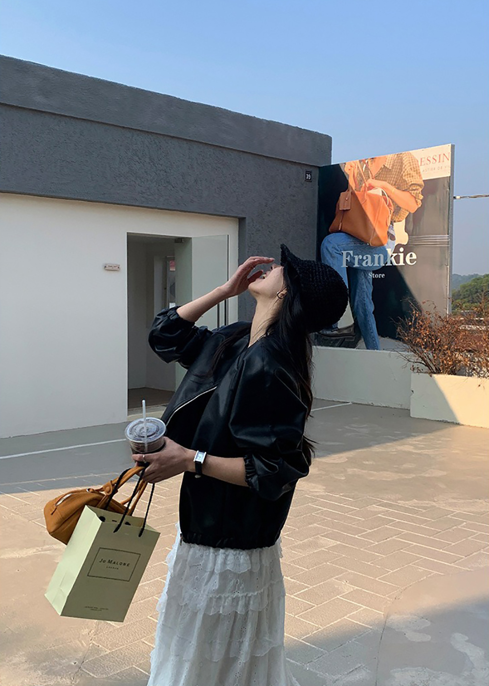 個性質感皮革夾克外套