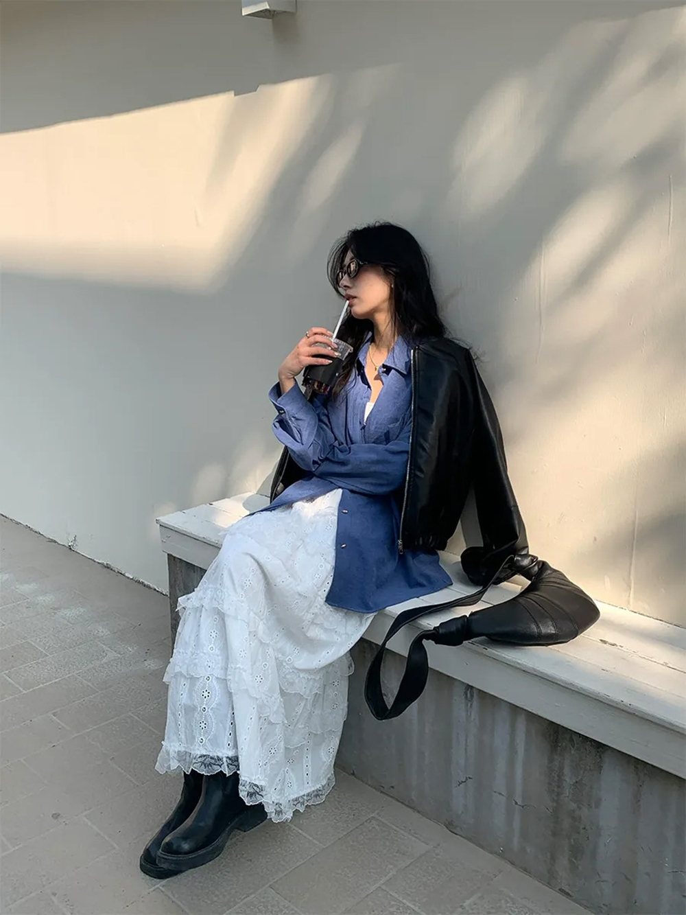 個性質感皮革夾克外套