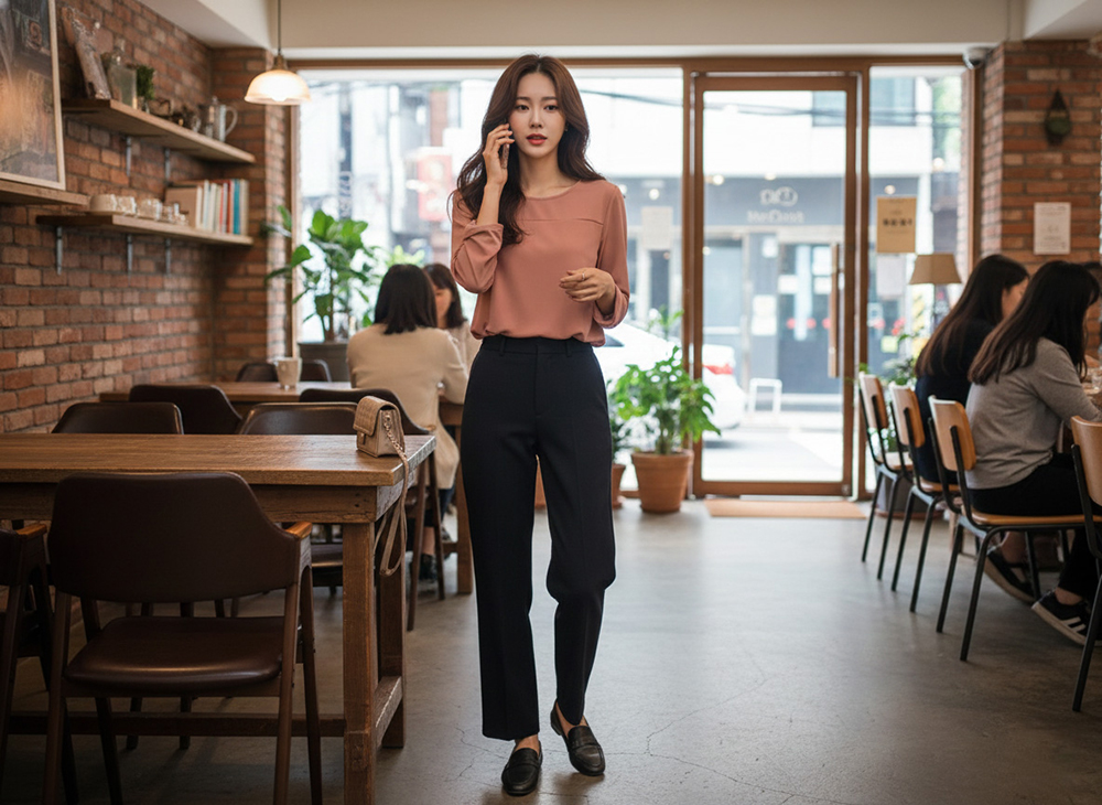 簡約側綁帶設計上衣