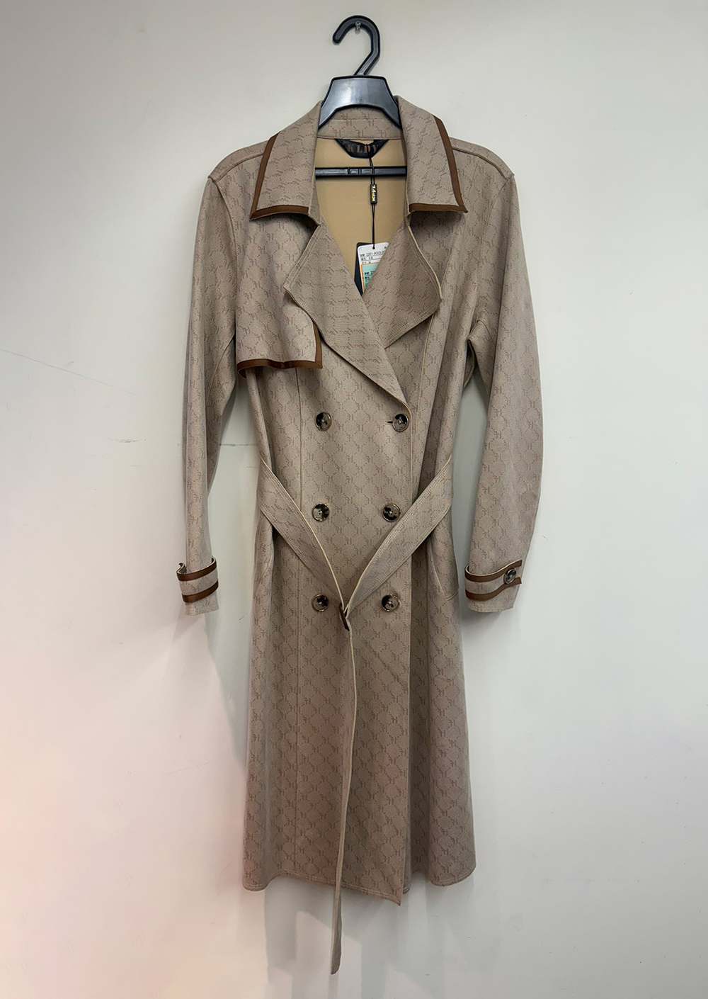 質感印花長版大衣外套