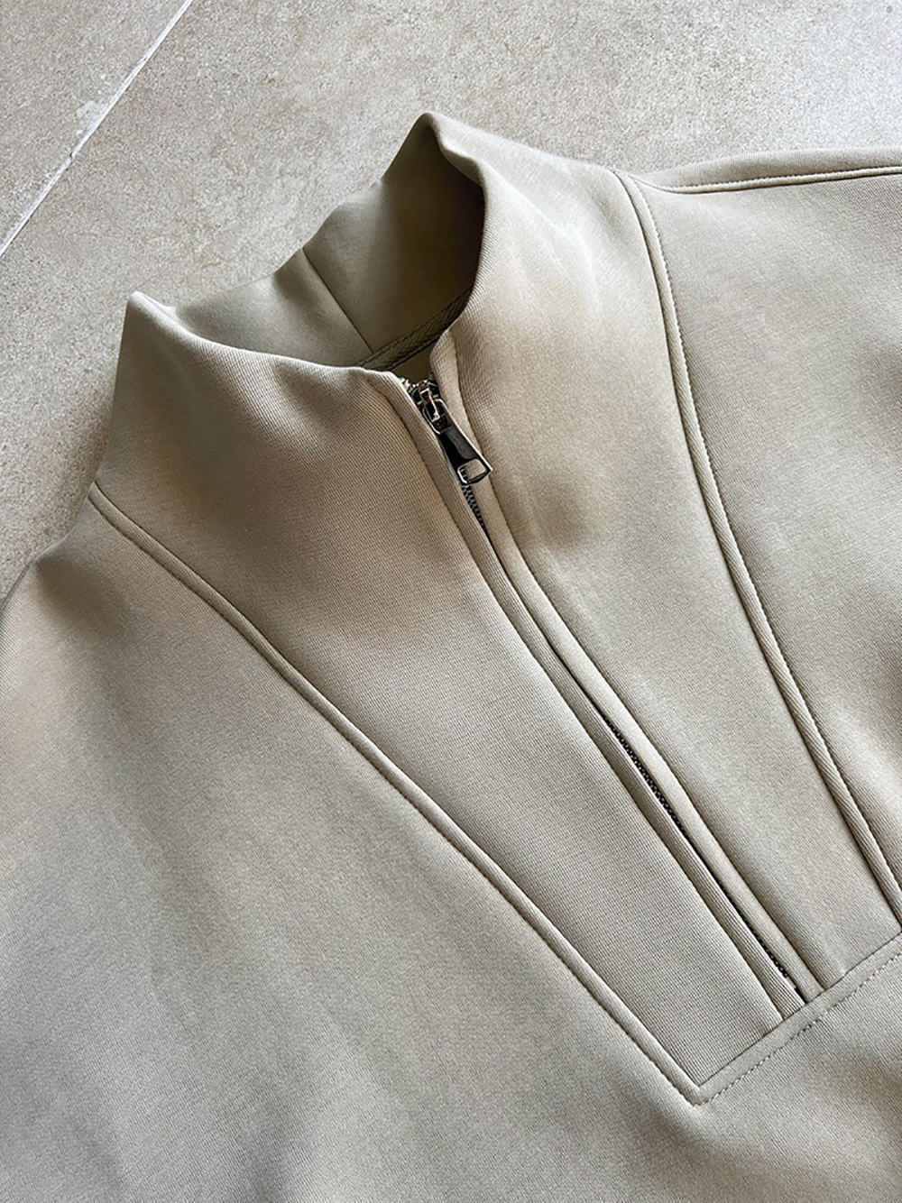 休閒立領半拉鏈上衣