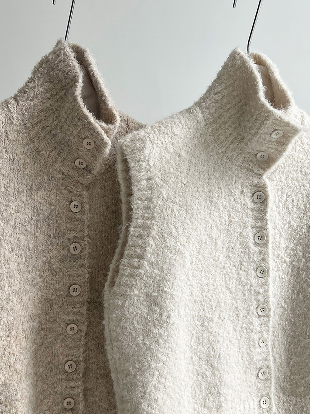 立領羊毛背心針織外套