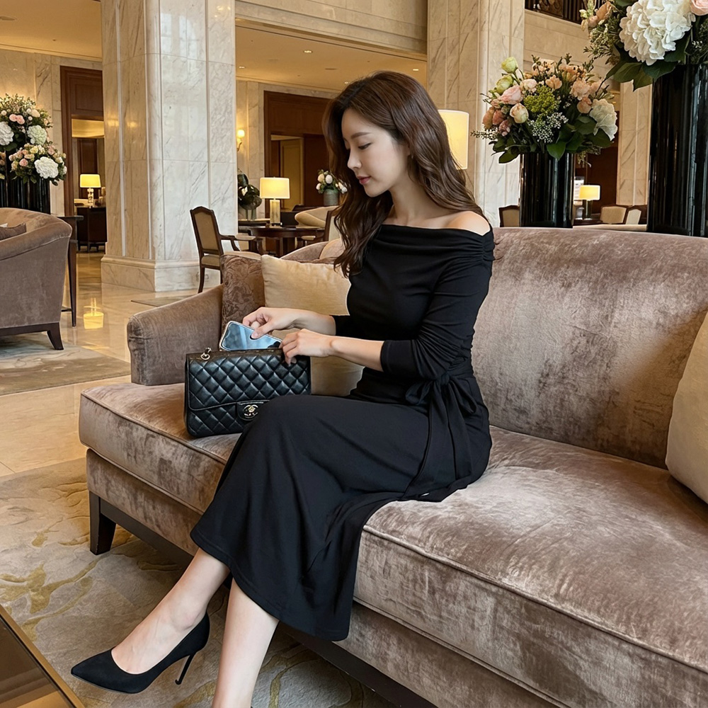 氣質檔片設計發熱洋裝