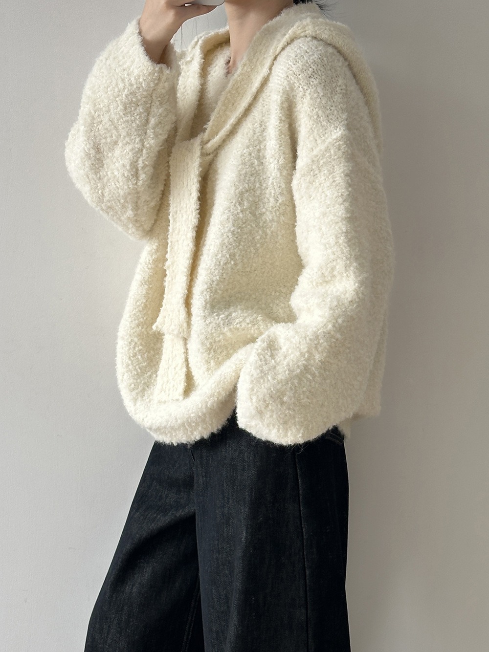 兩件式披肩針織毛衣