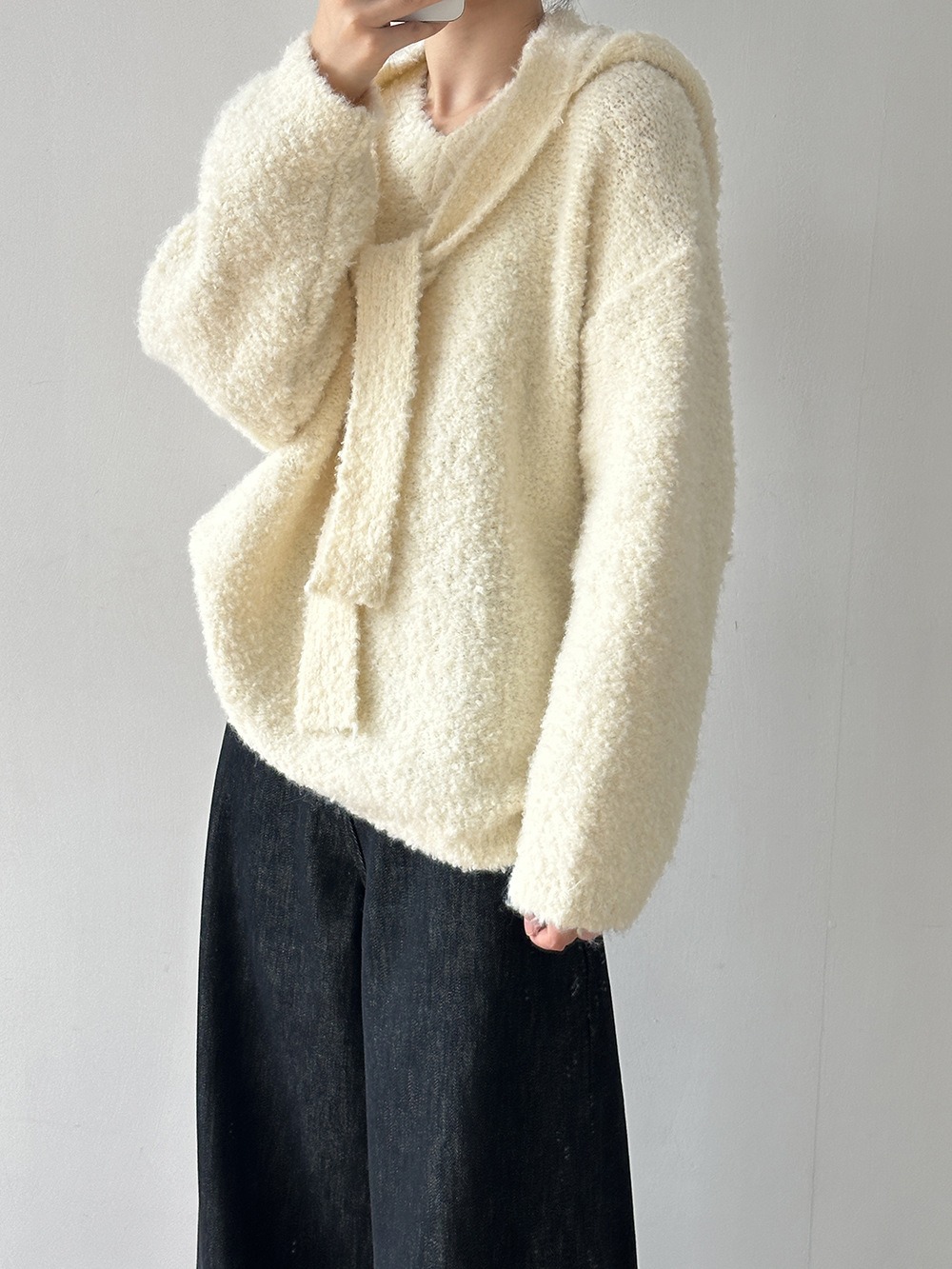 兩件式披肩針織毛衣