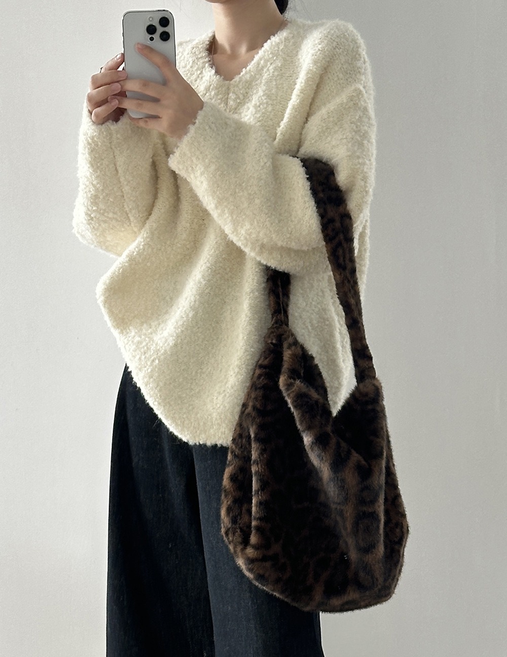 兩件式披肩針織毛衣