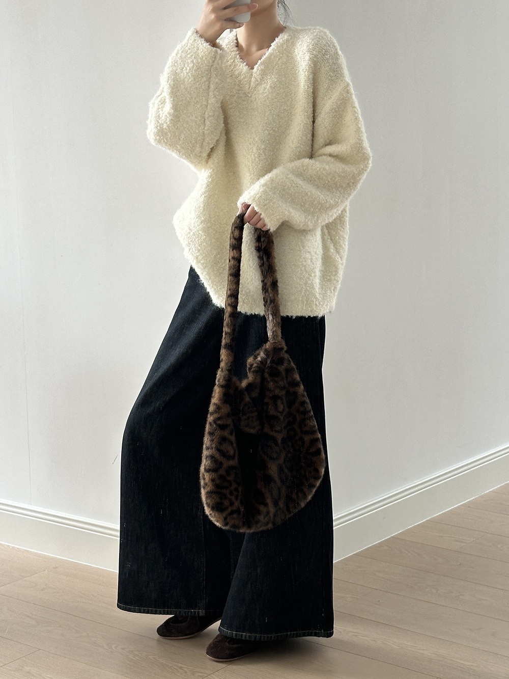 兩件式披肩針織毛衣