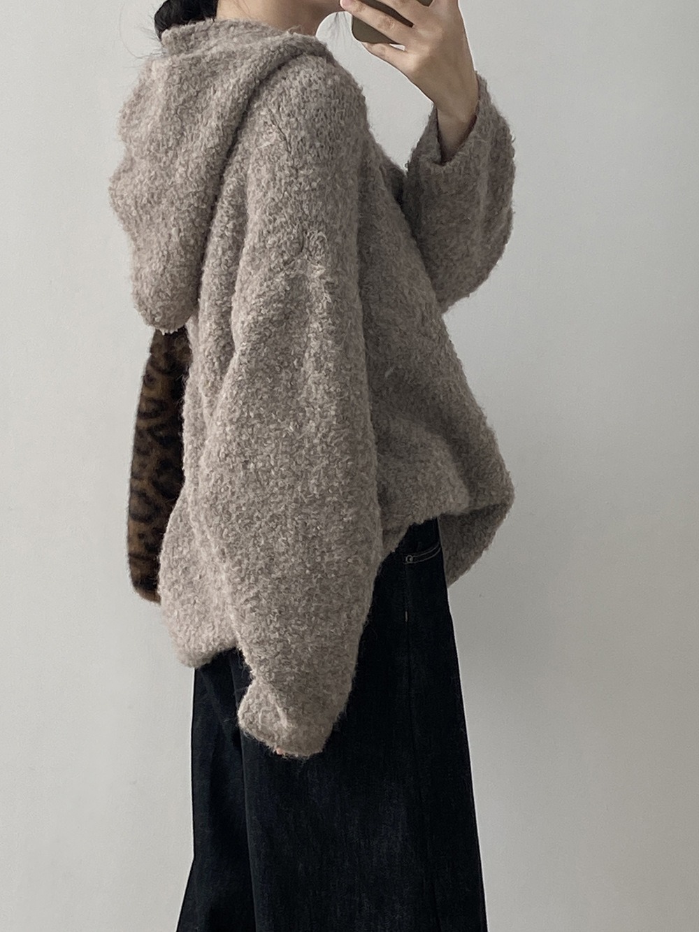 兩件式披肩針織毛衣