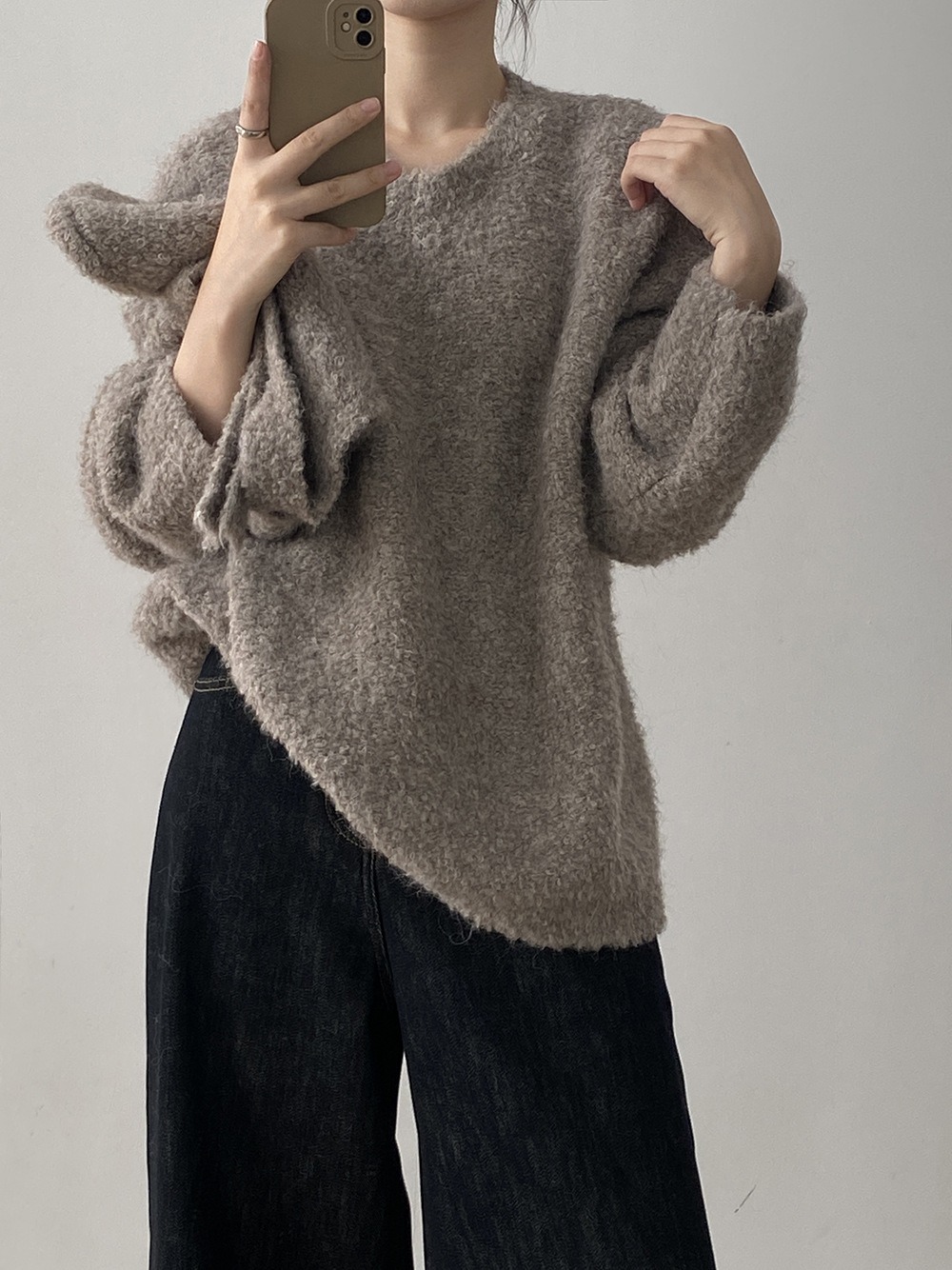 兩件式披肩針織毛衣