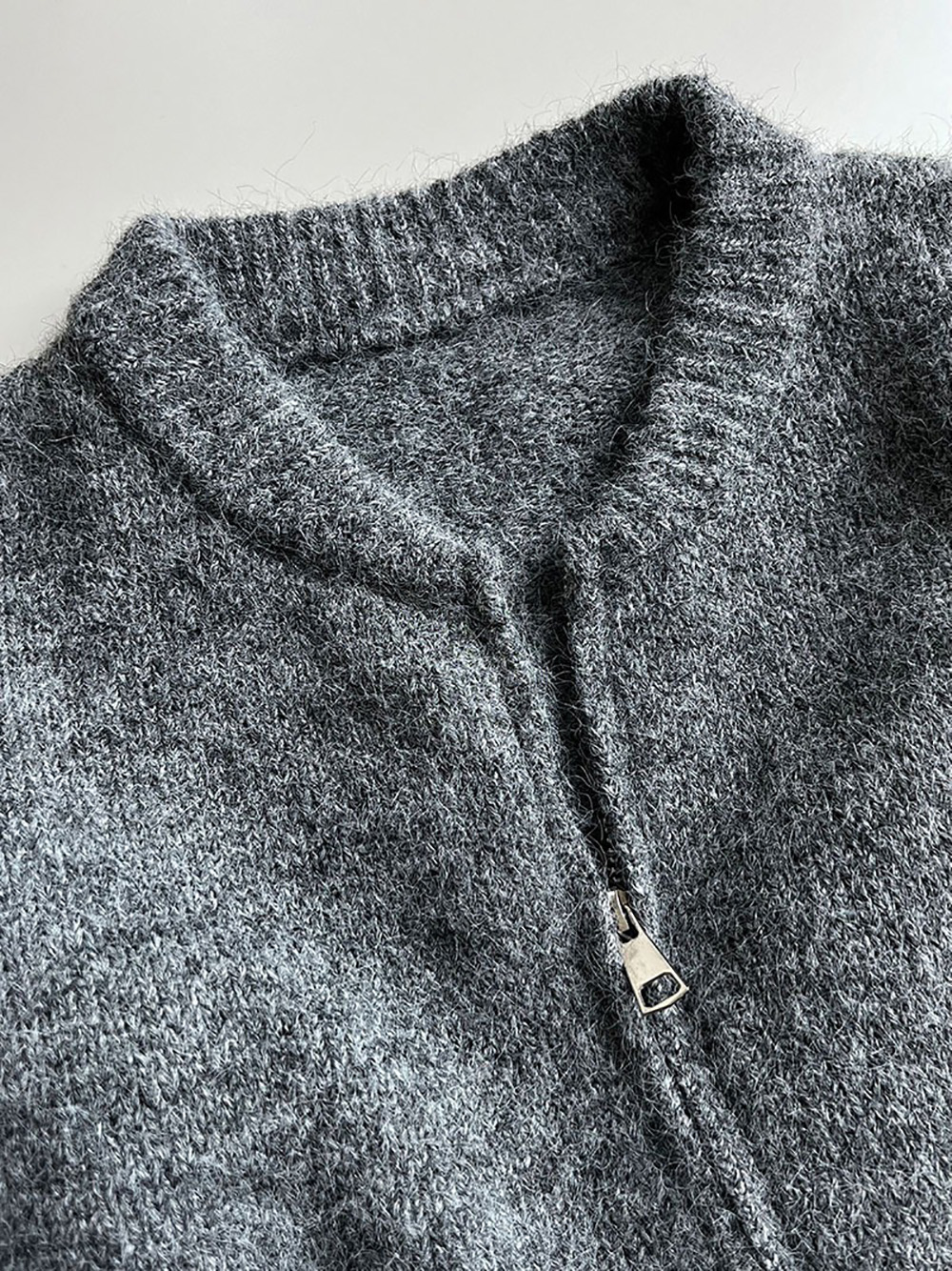 拉鍊針織毛衣短裙套裝