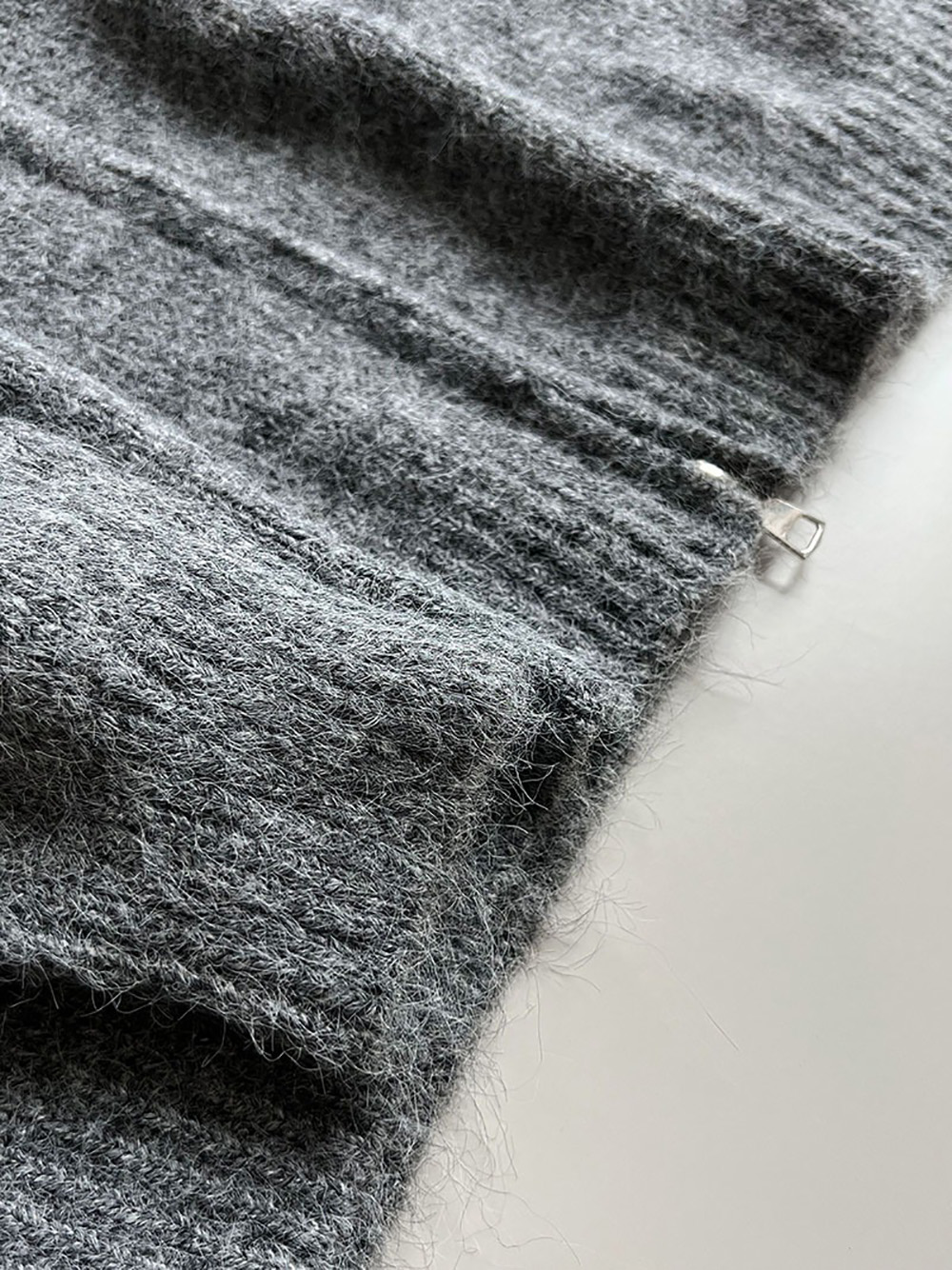 拉鍊針織毛衣短裙套裝