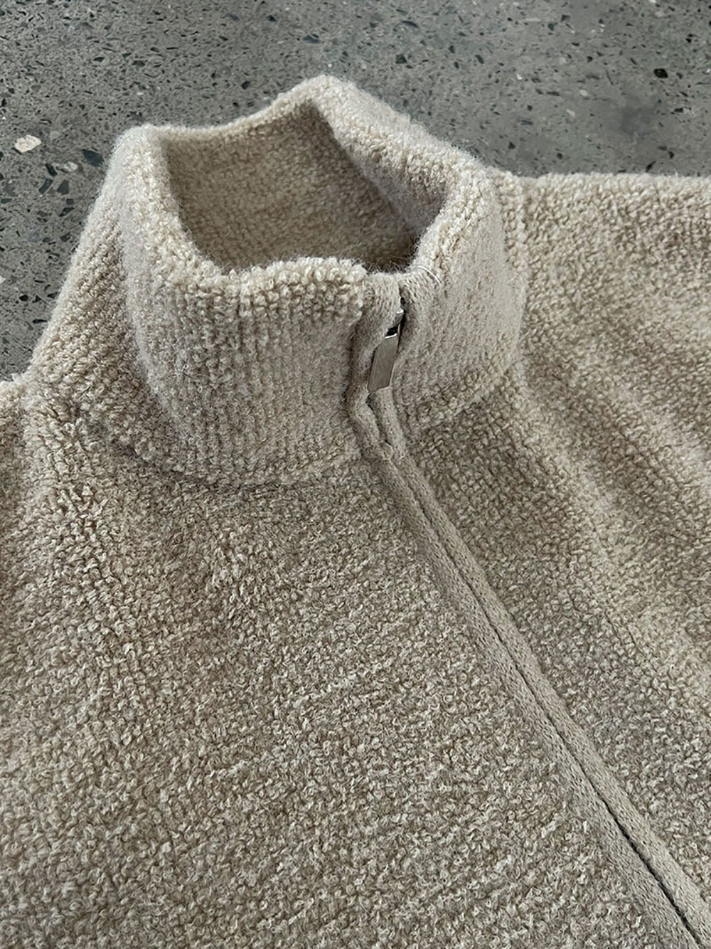 針織羊毛立領背心外套