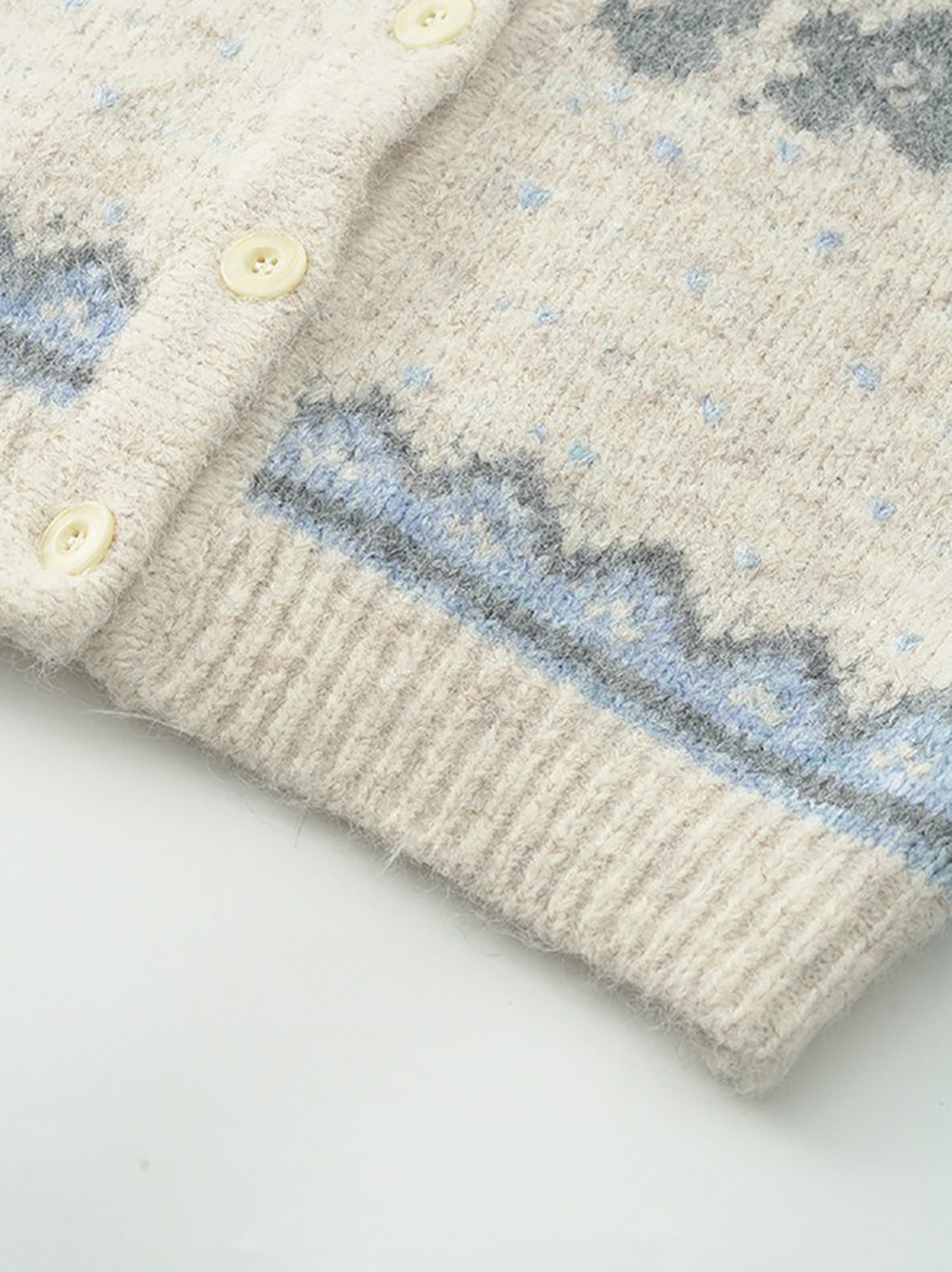 提花圖案針織毛衣外套