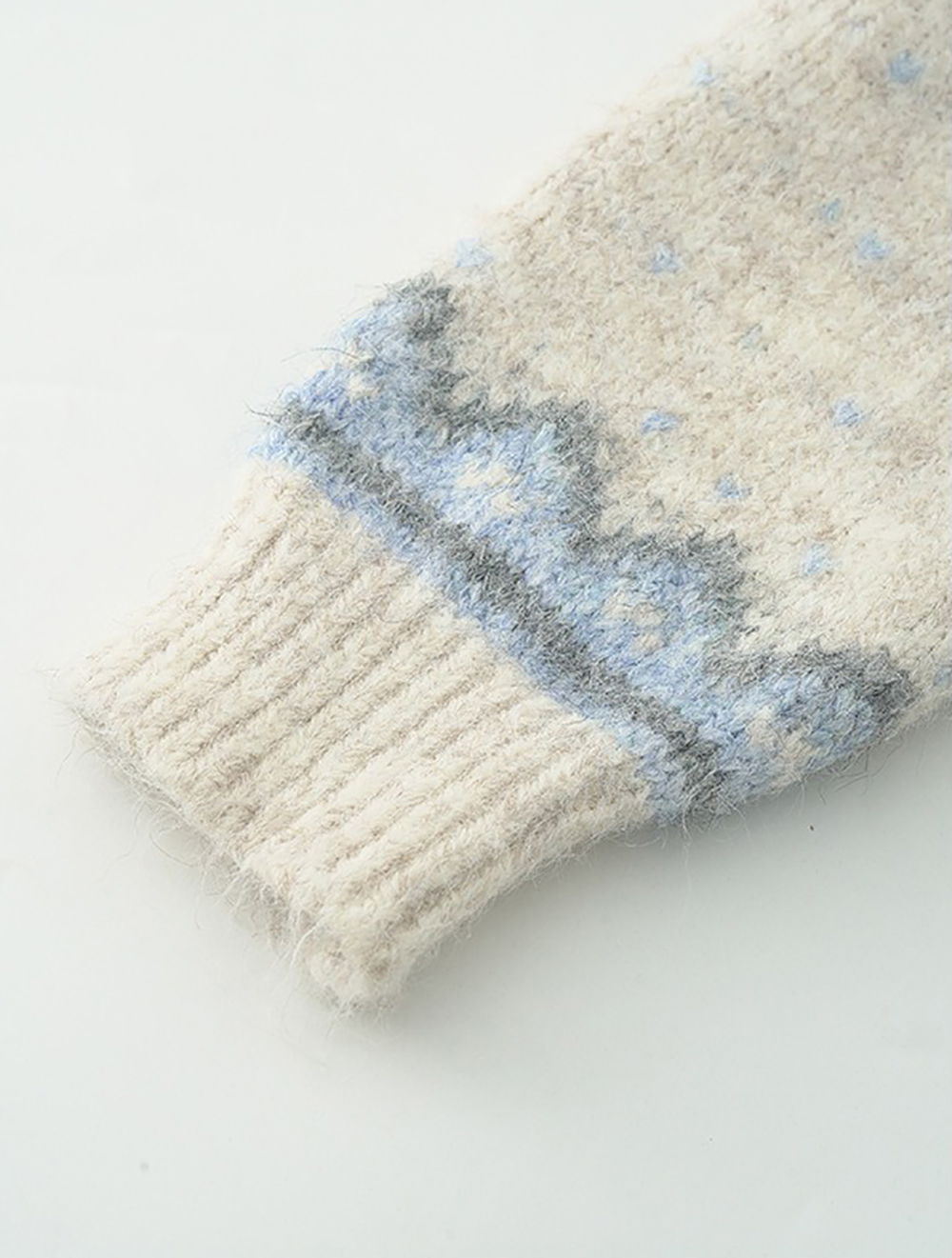 提花圖案針織毛衣外套