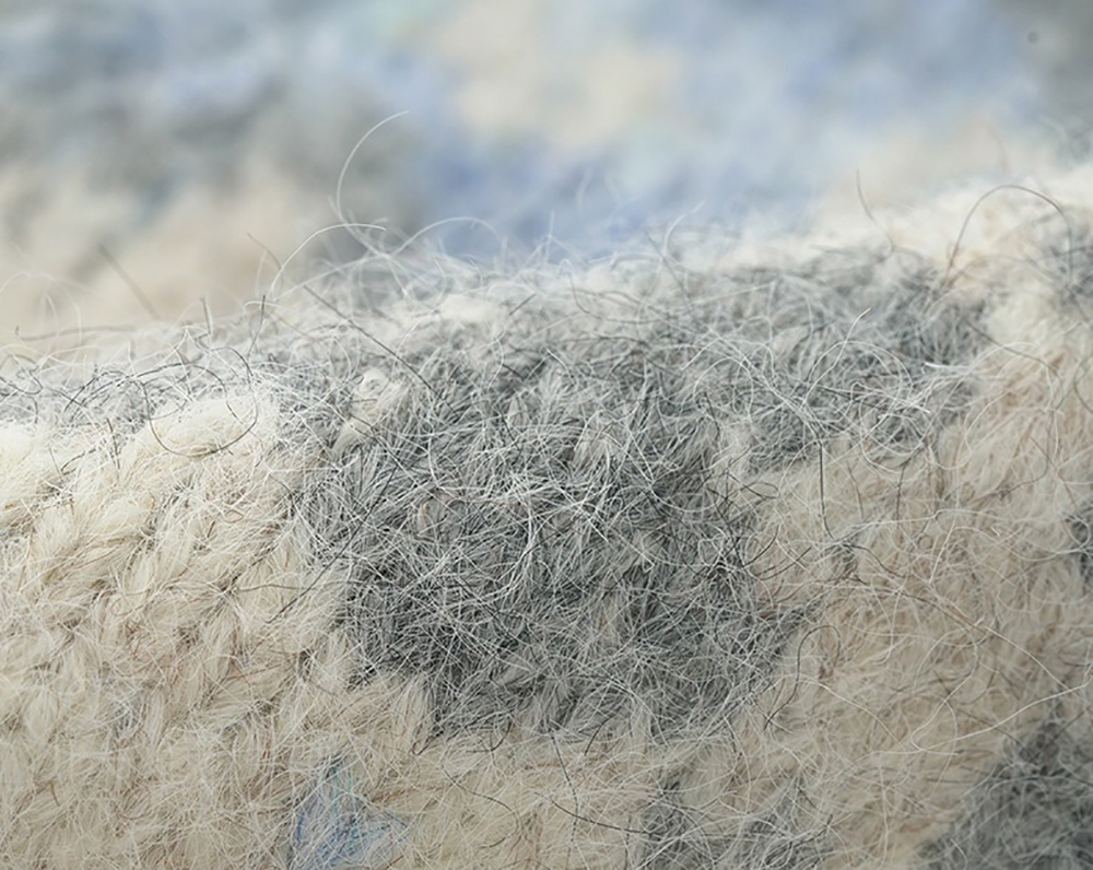 提花圖案針織毛衣外套