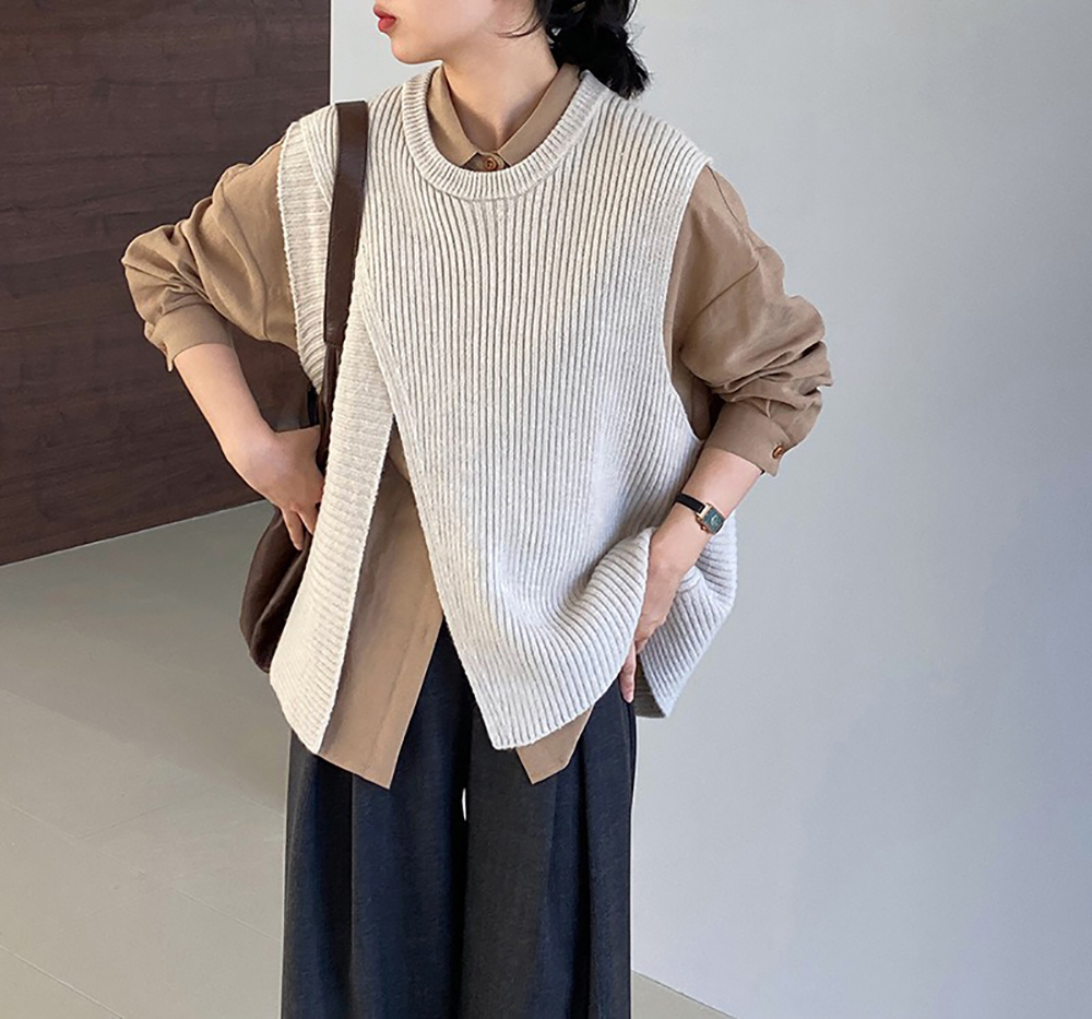 不規則設計針織背心