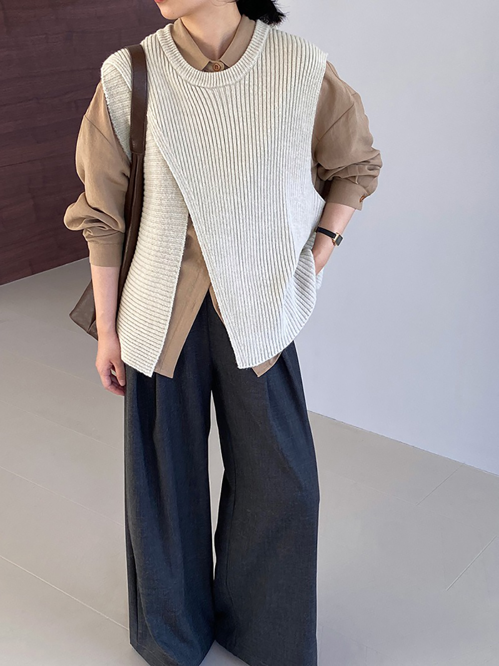 不規則設計針織背心