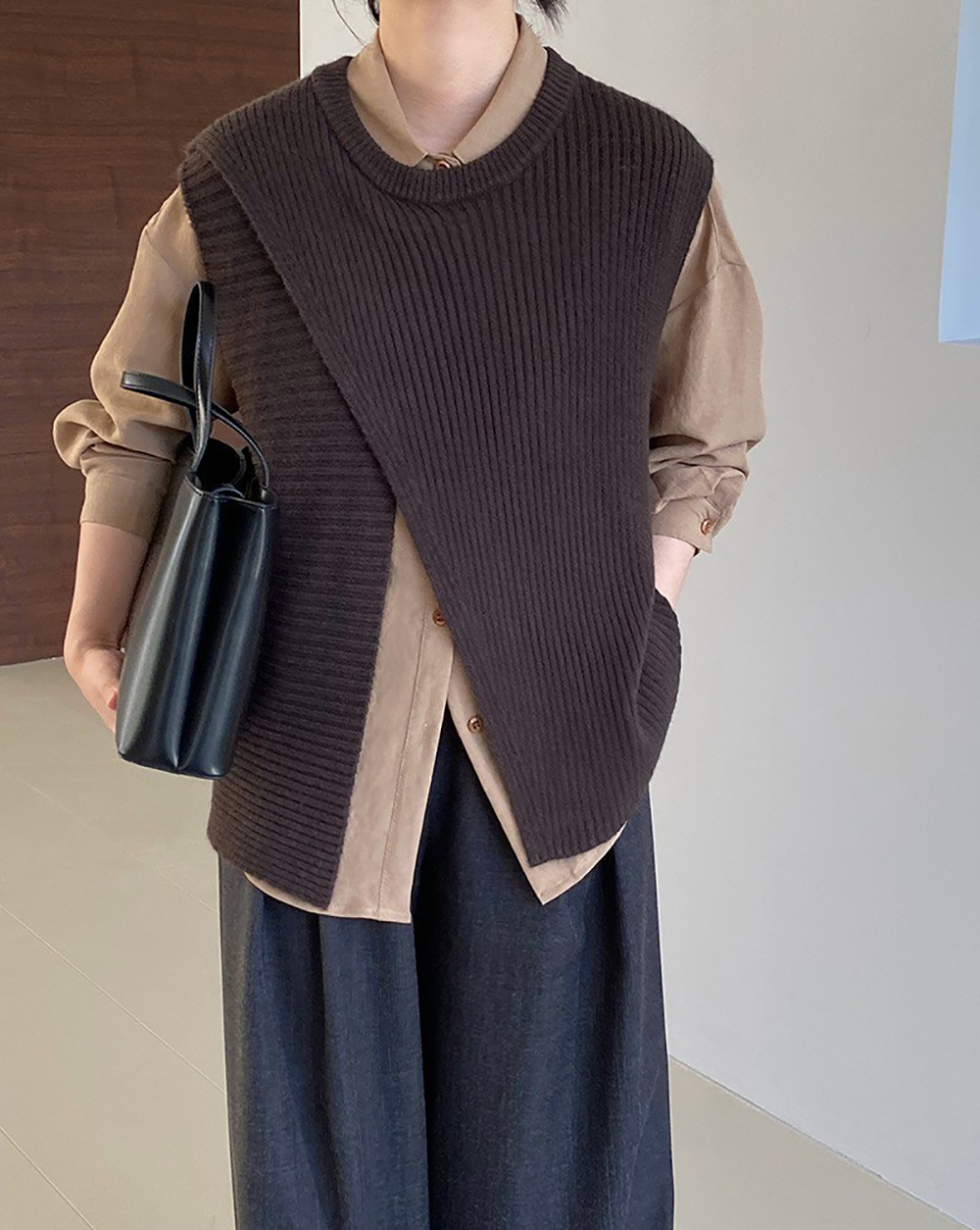 不規則設計針織背心