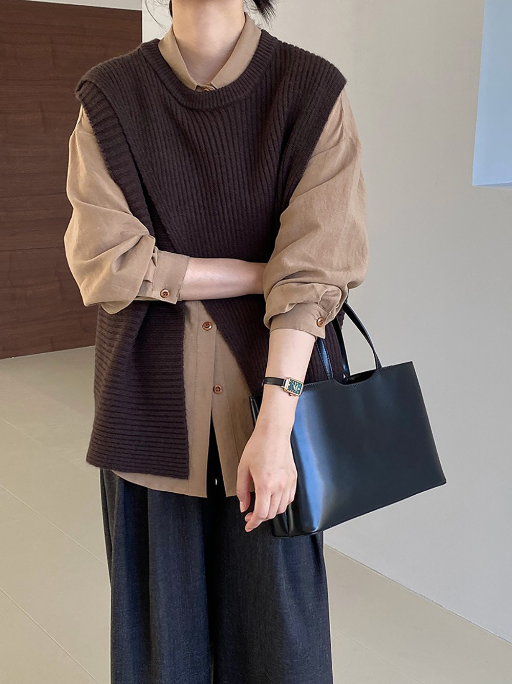 不規則設計針織背心