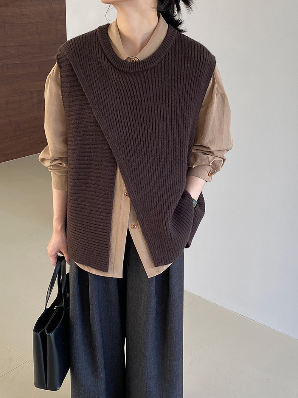 不規則設計針織背心