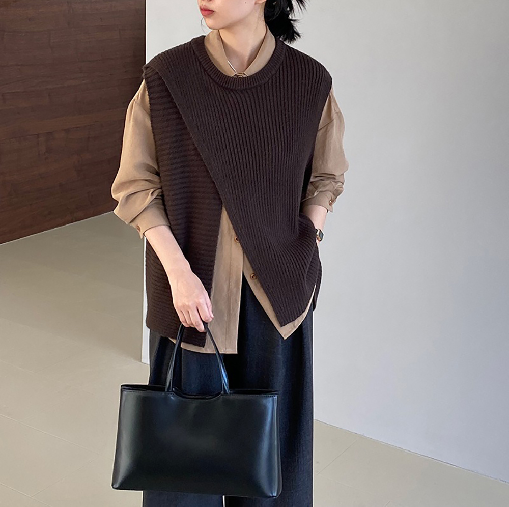 不規則設計針織背心