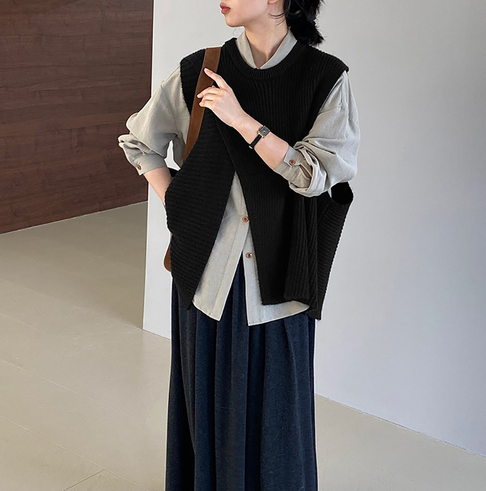 不規則設計針織背心