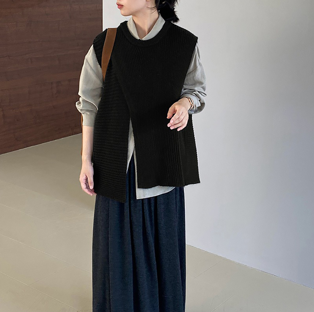 不規則設計針織背心