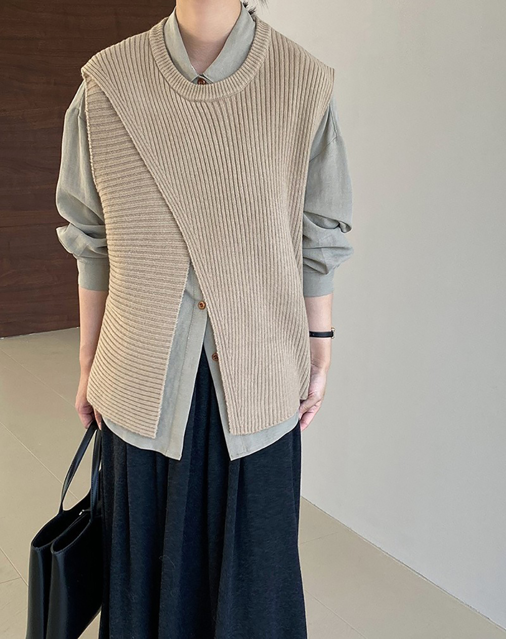 不規則設計針織背心