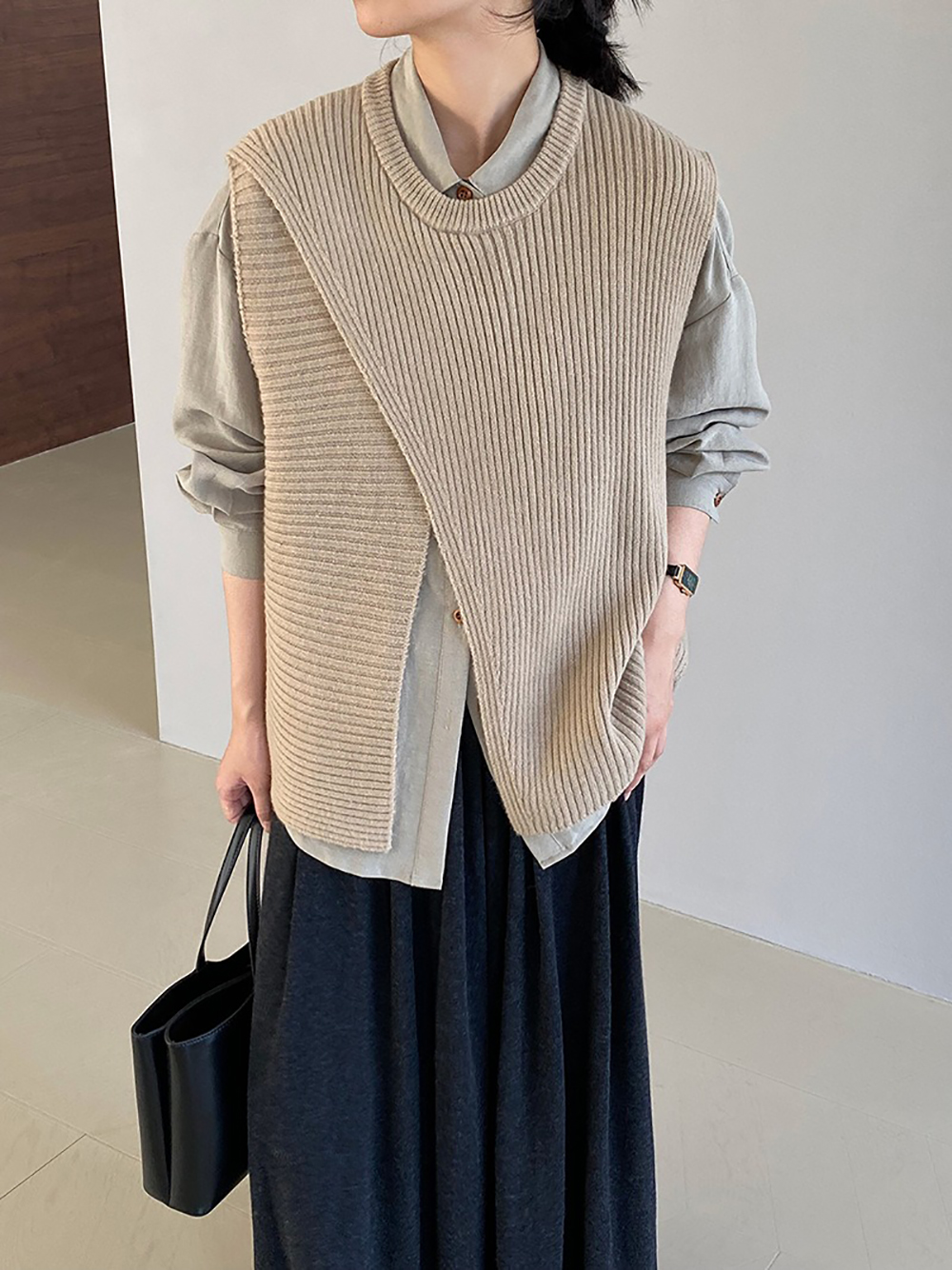 不規則設計針織背心