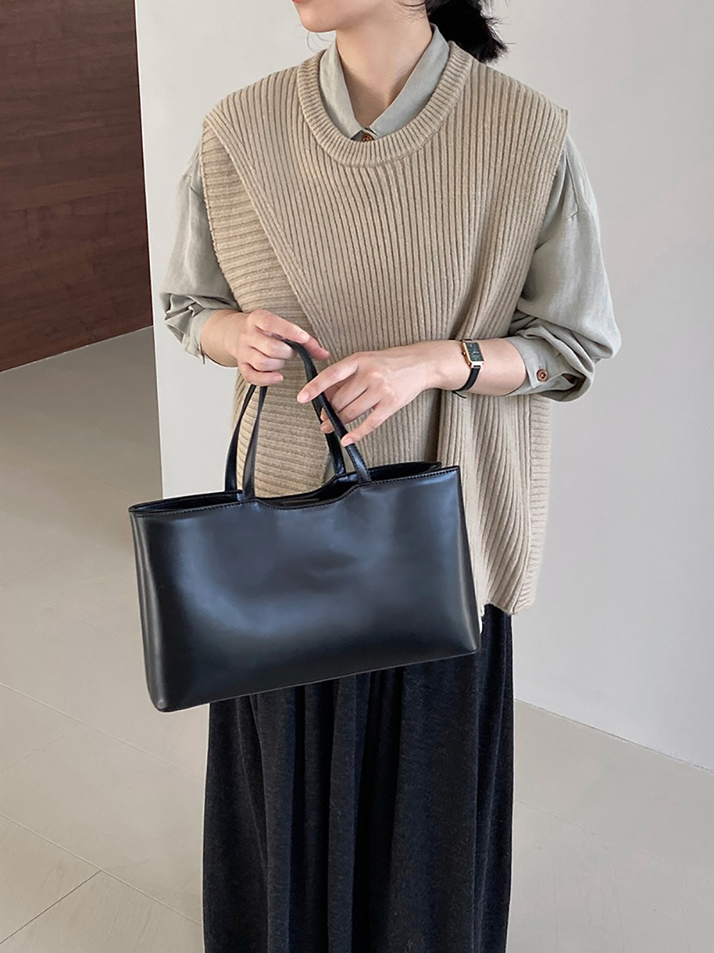 不規則設計針織背心