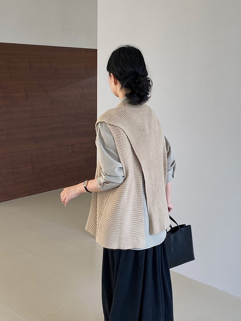 不規則設計針織背心