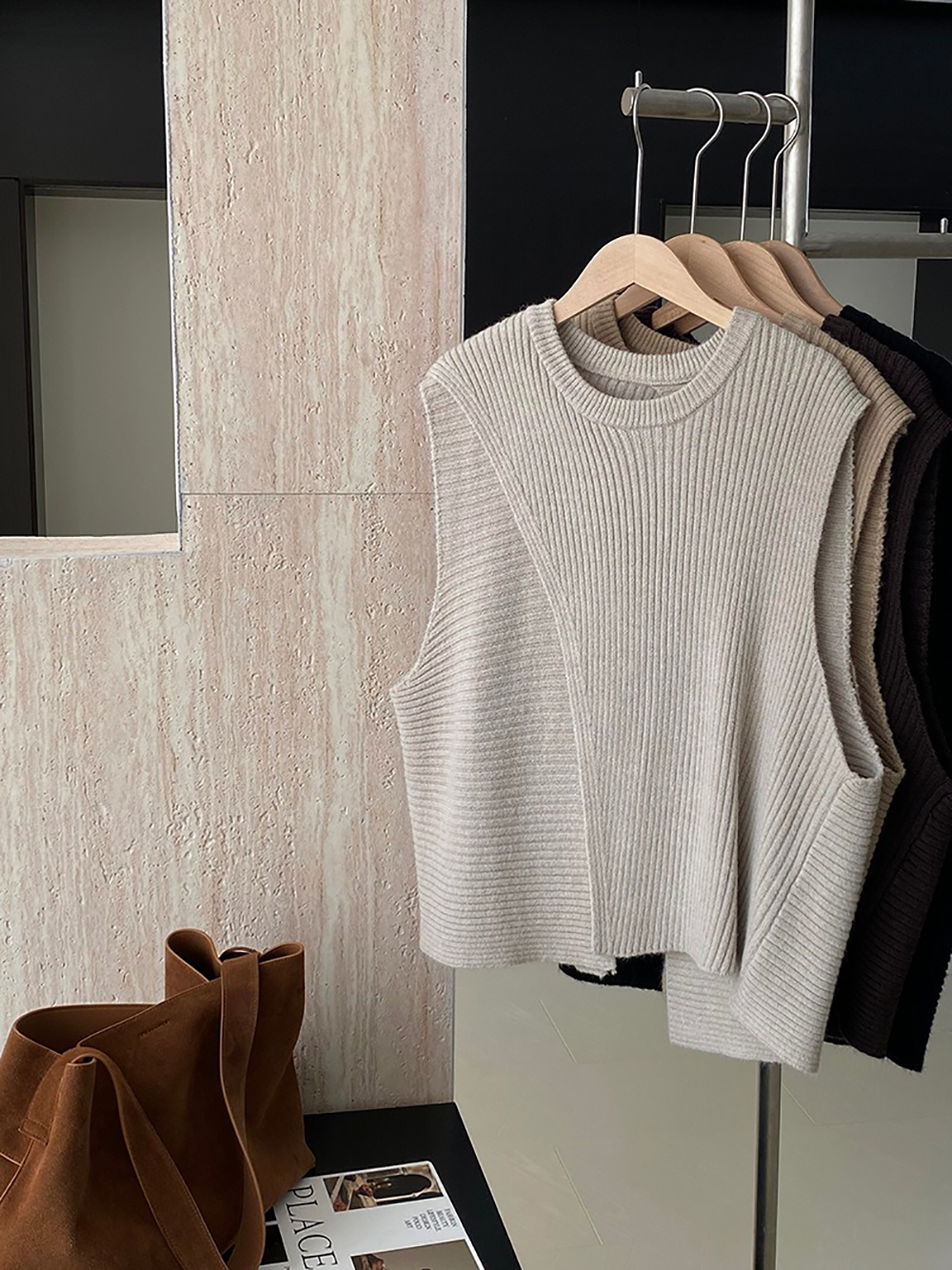 不規則設計針織背心