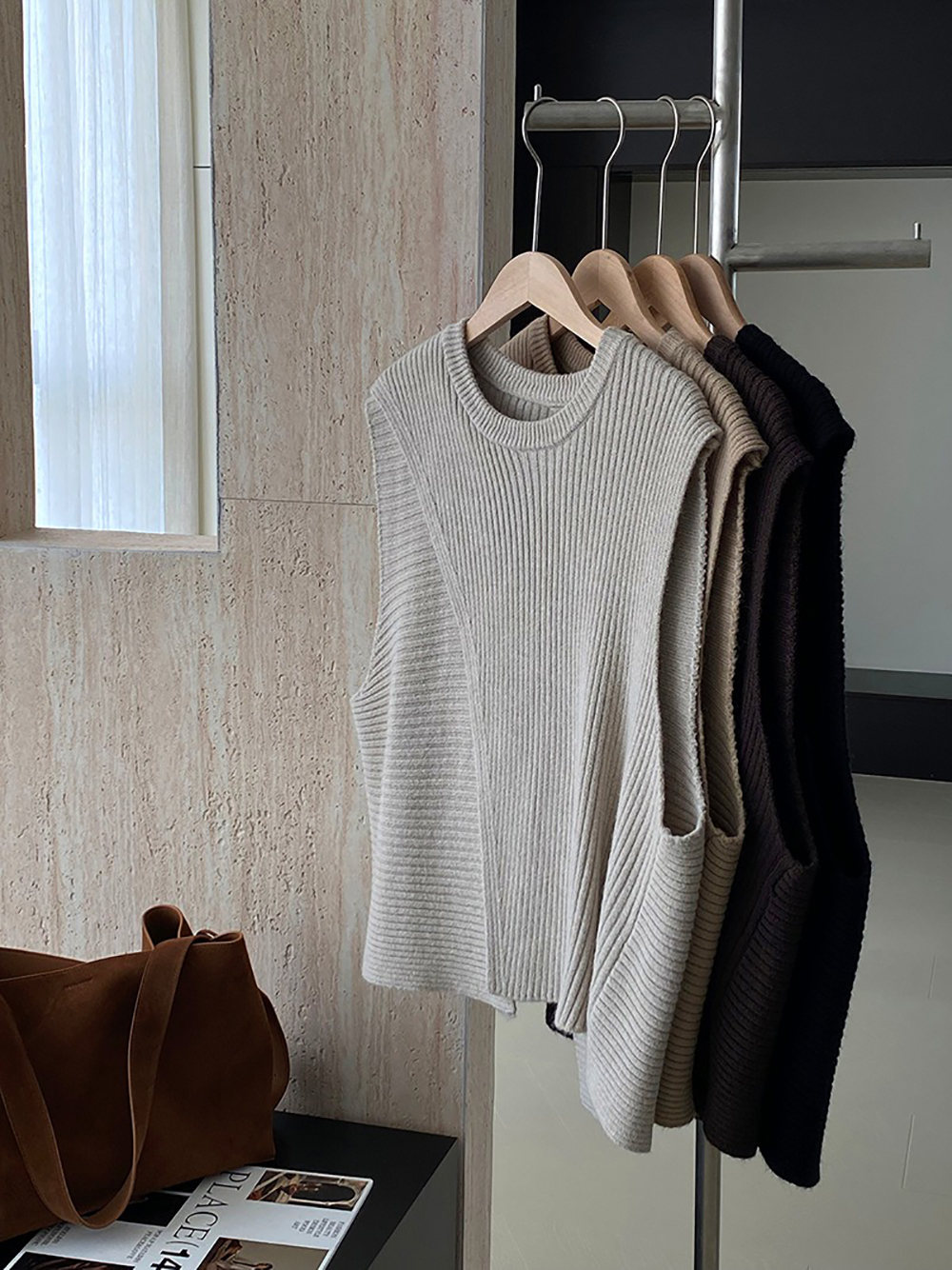 不規則設計針織背心