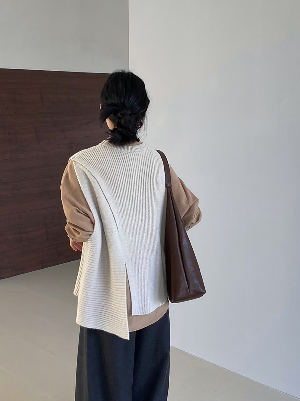 不規則設計針織背心