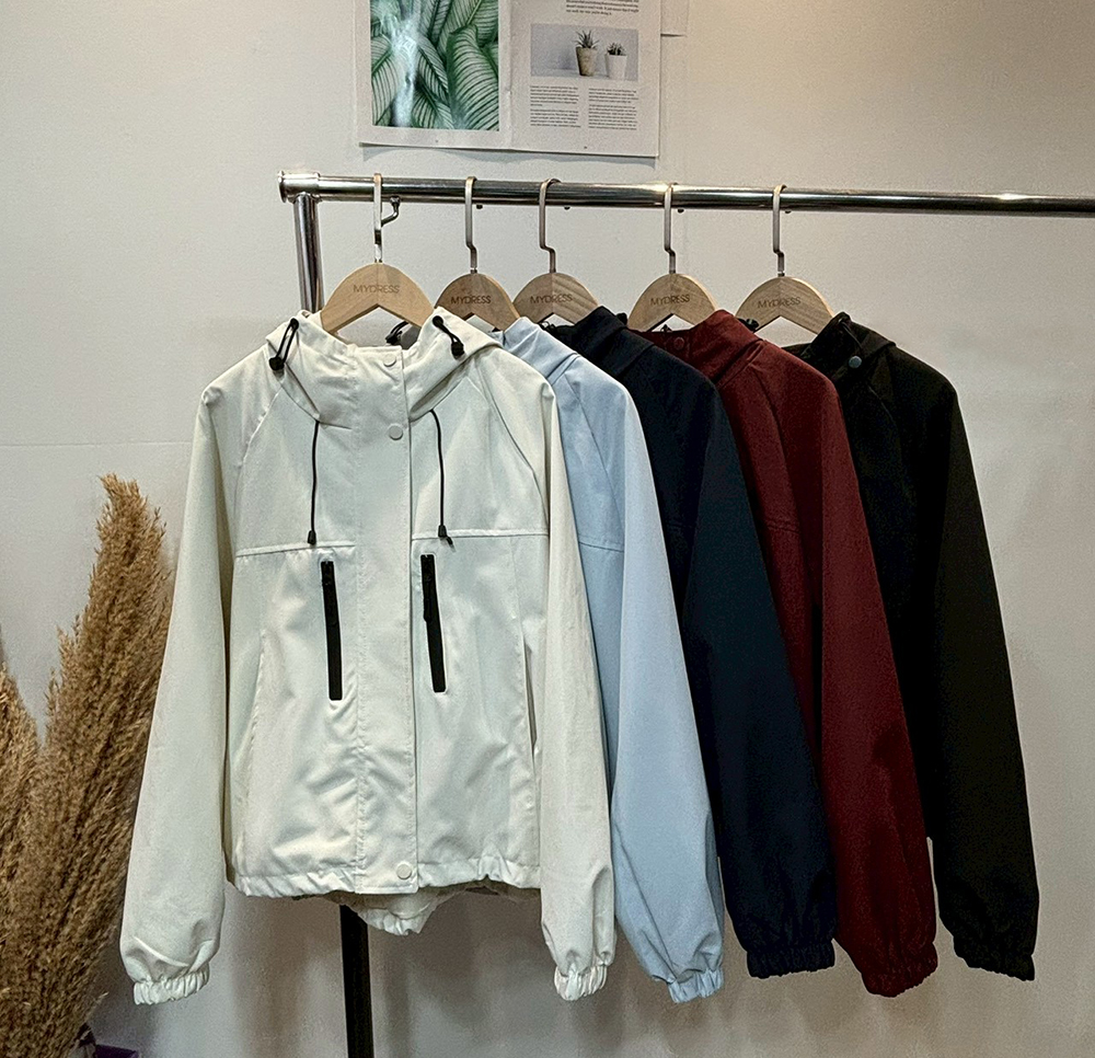 休閒素面夾克外套
