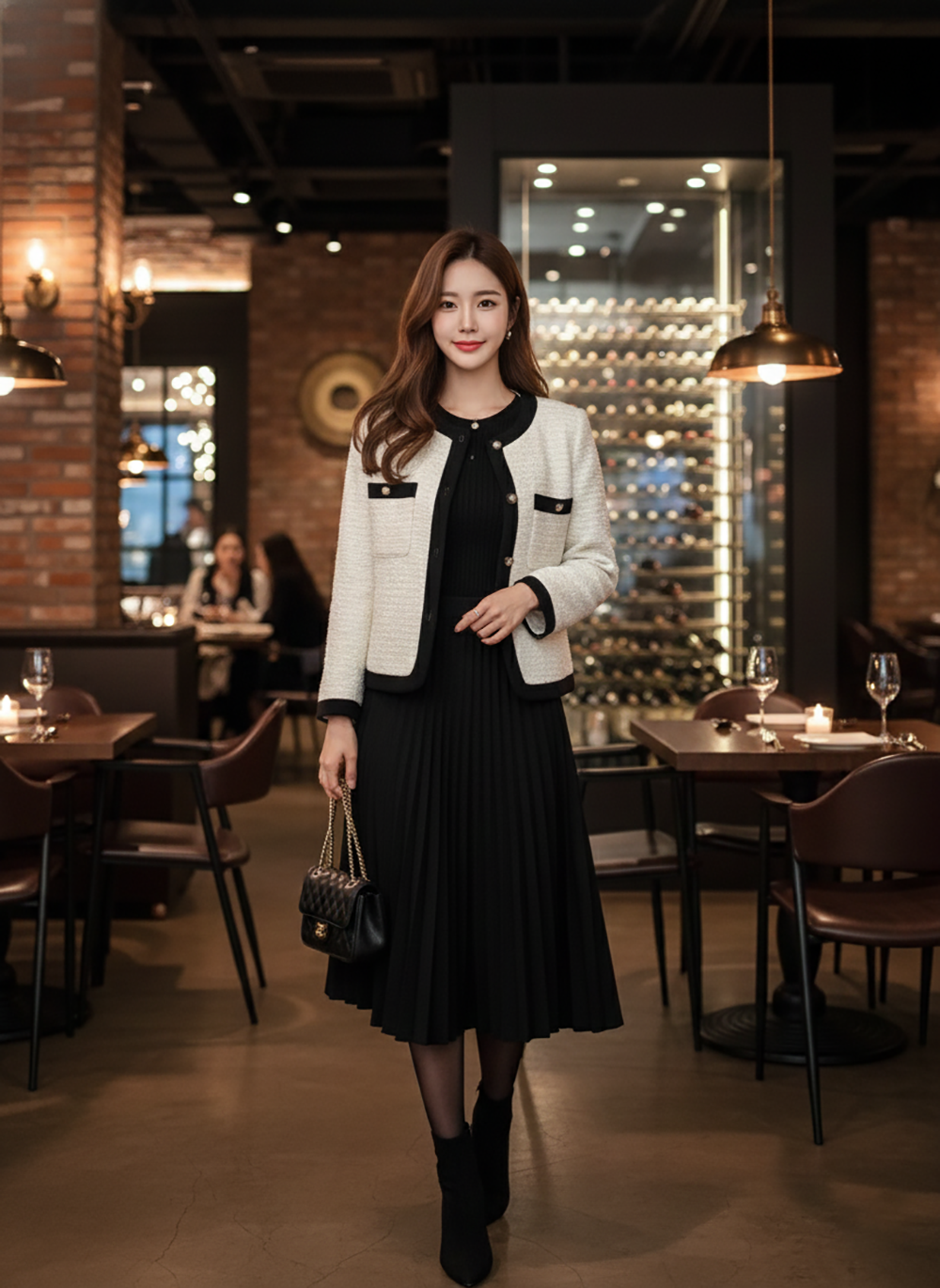 經典小香風粗花呢外套