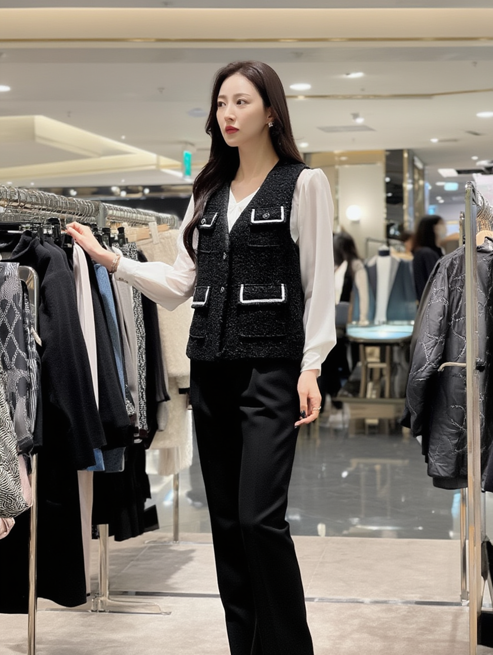 高雅貴氣金蔥背心外套