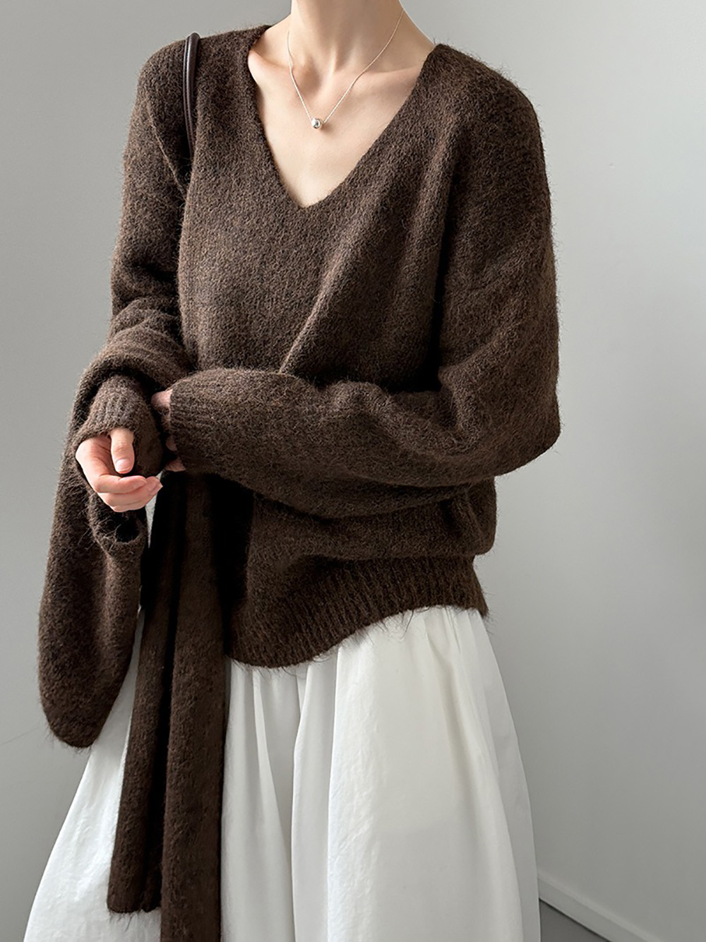 兩件式披肩針織毛衣