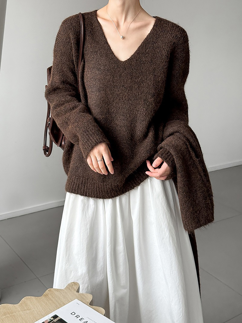 兩件式披肩針織毛衣