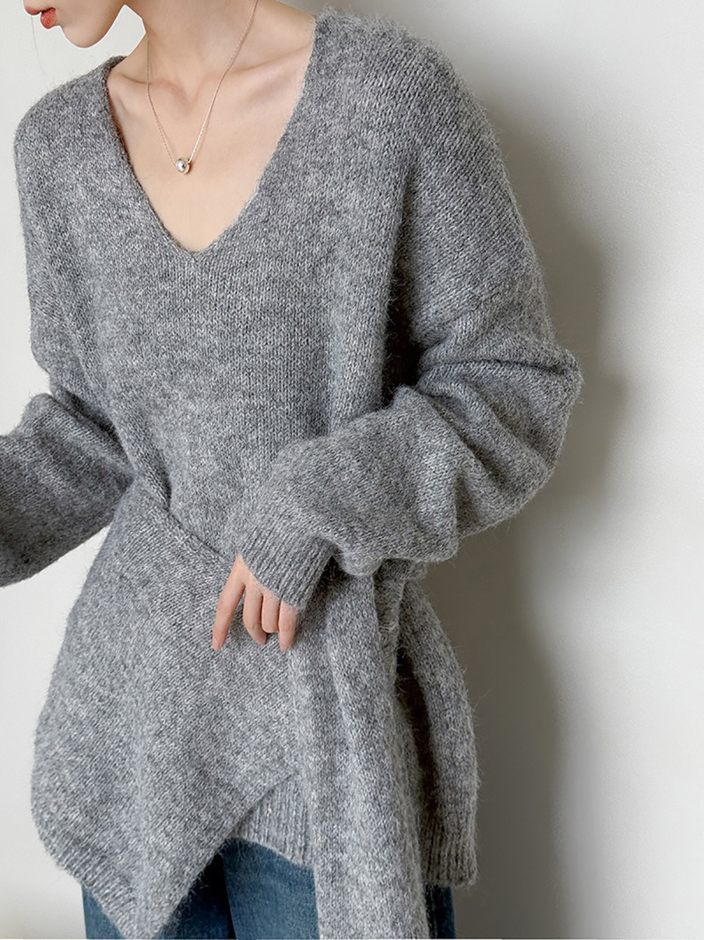 兩件式披肩針織毛衣